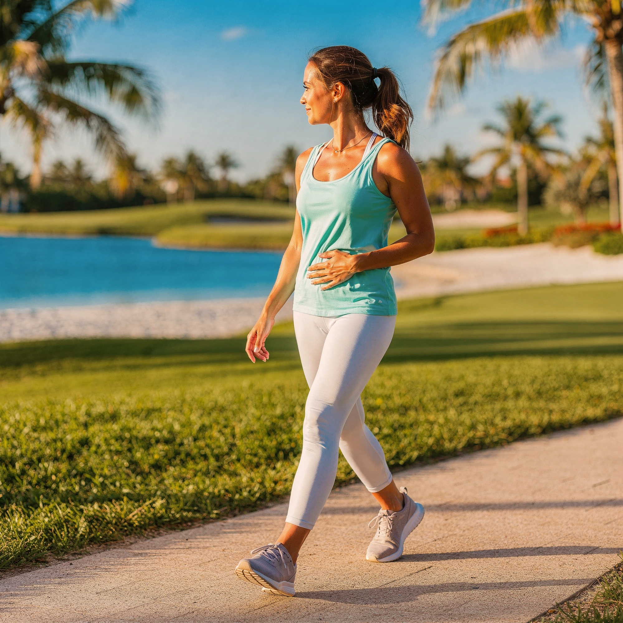 Active woman outdoors on the Southwest Florida coast - conditions treated for Lehigh Acres, FL patients at Florida Bladder Institute